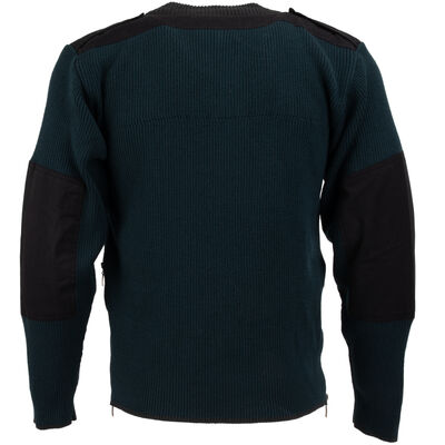 Dutch Commando Wool Sweater Emerald Blue 1/4 Zip w/ Side Zippers | #2 Condition | Small, , large